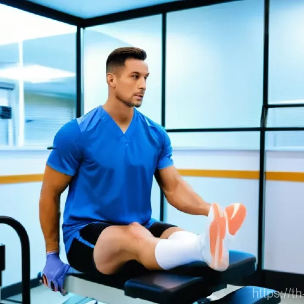 스포츠의학 관련 법과 윤리 - **Prompt:** "A brightly lit, clean, and modern sports medicine clinic. In the foreground, a female p...
