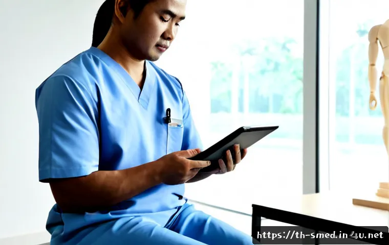 Home 13 스포츠의학 전문가 포트폴리오 작성 - Photorealistic sports medicine specialist in a modern Bangkok rehabilitation clinic, Thai profession...